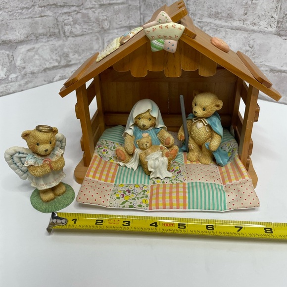 Vintage Enesco Cherished Teddies Nativity 5 Piece Set Complete Christmas NIB HTF - Picture 12 of 13